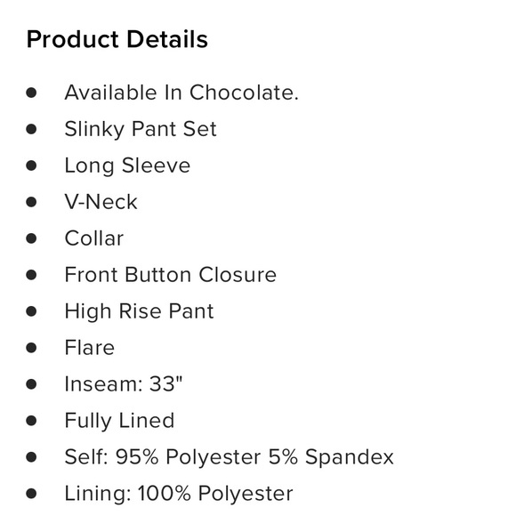 Fashion Nova- Jema Silky pant set - Picture 4 of 4